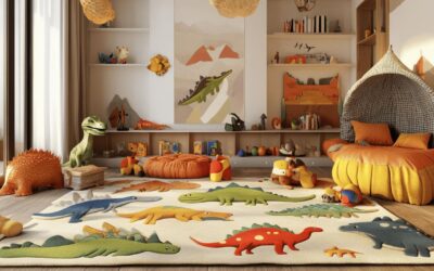 Le Tapis Dinosaure phosphorescent : entre decoration et veilleuse
